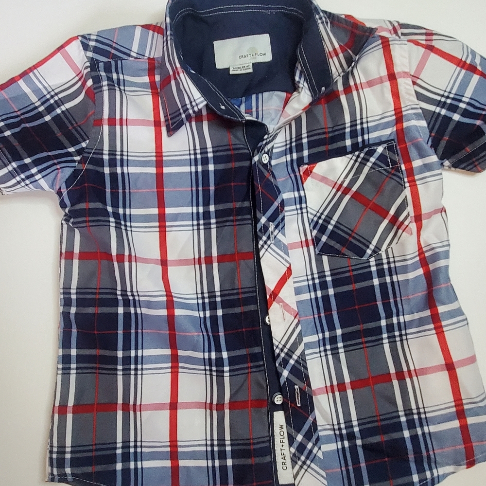 Craft & Flow | Red White and Blue Button up